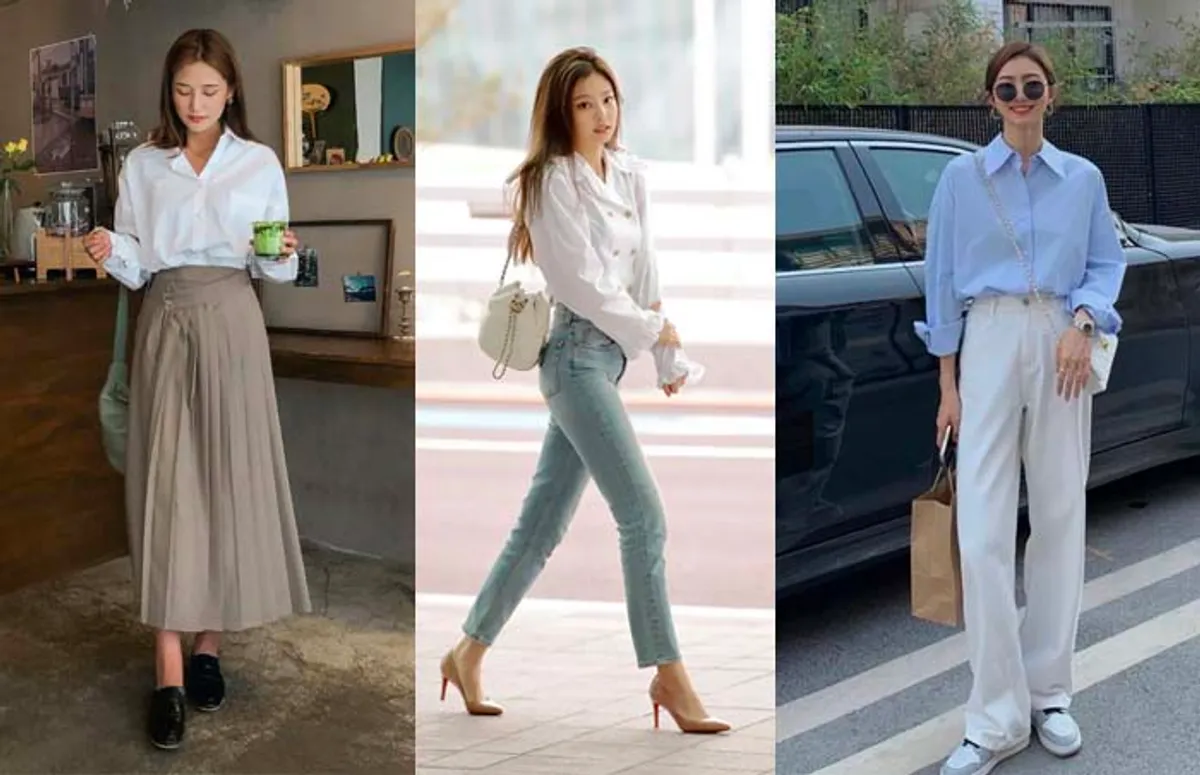 10+ Cách Phối Áo Sơ Mi Với Áo Thun Nữ Sành Điệu 3 Cách phối áo sơ mi với áo thun nữ công sở