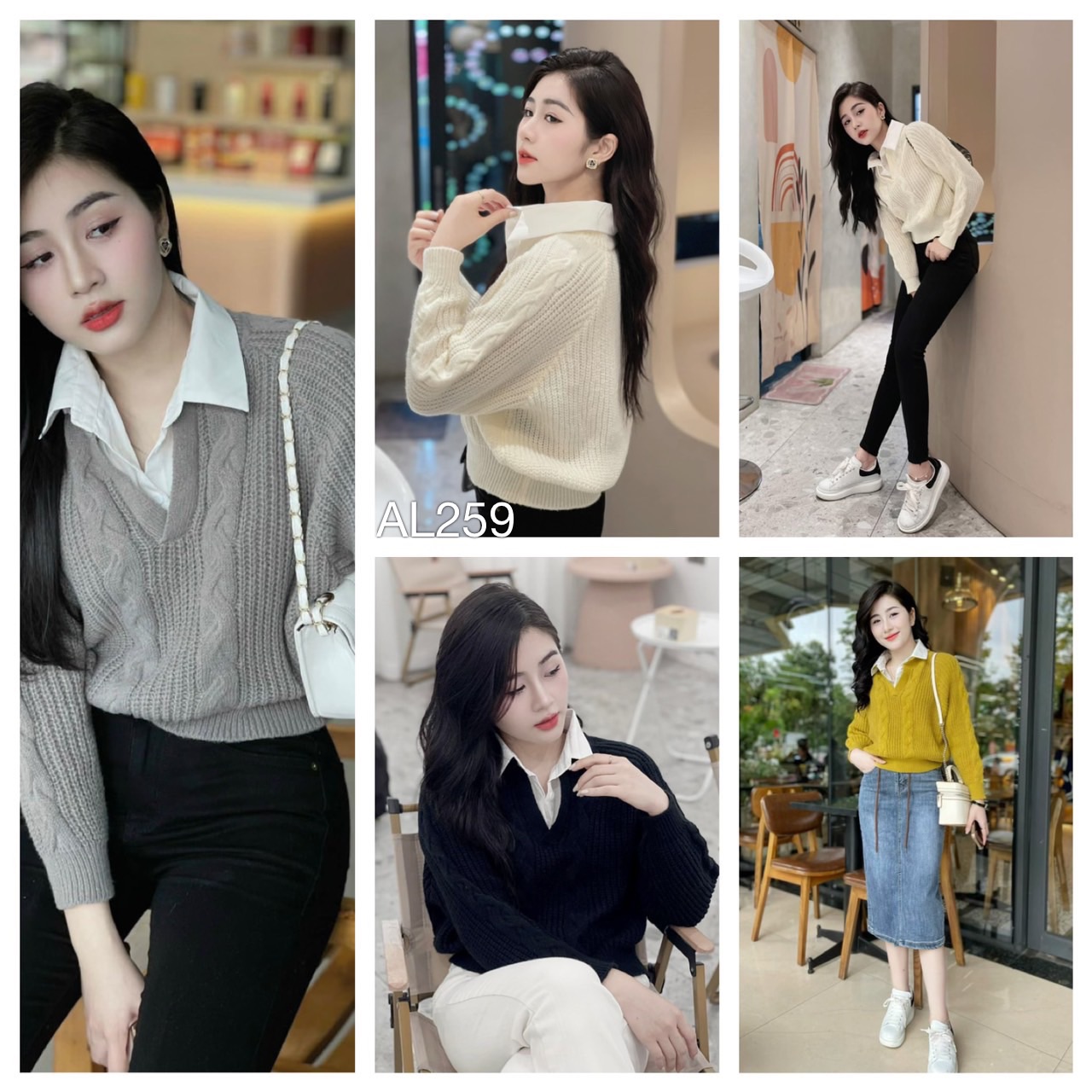 Phối đồ với chân váy dài và áo thun