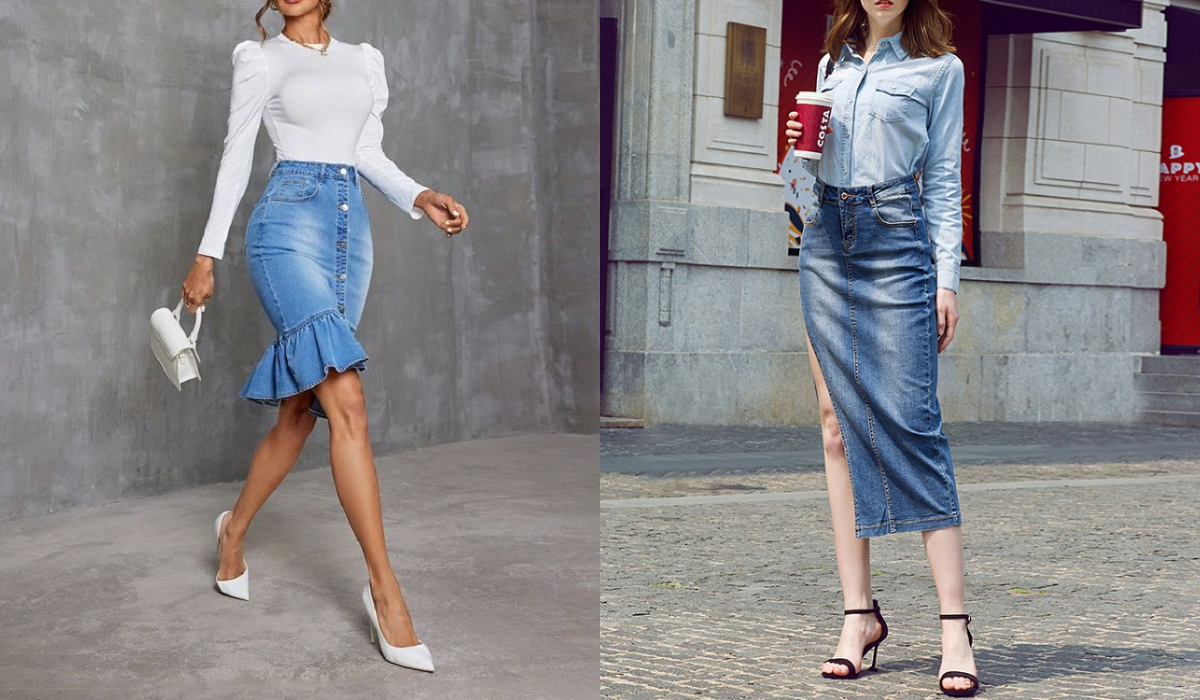 Chân Váy Jean Dài Phối Với Giày Gì? 10+ Cách Phối Đồ Sành Điệu 4 Cách phối đồ hack dáng với chân váy jean dài