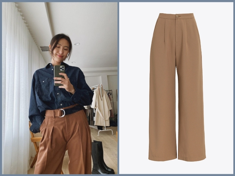 Quần nâu phối áo màu gì nữ