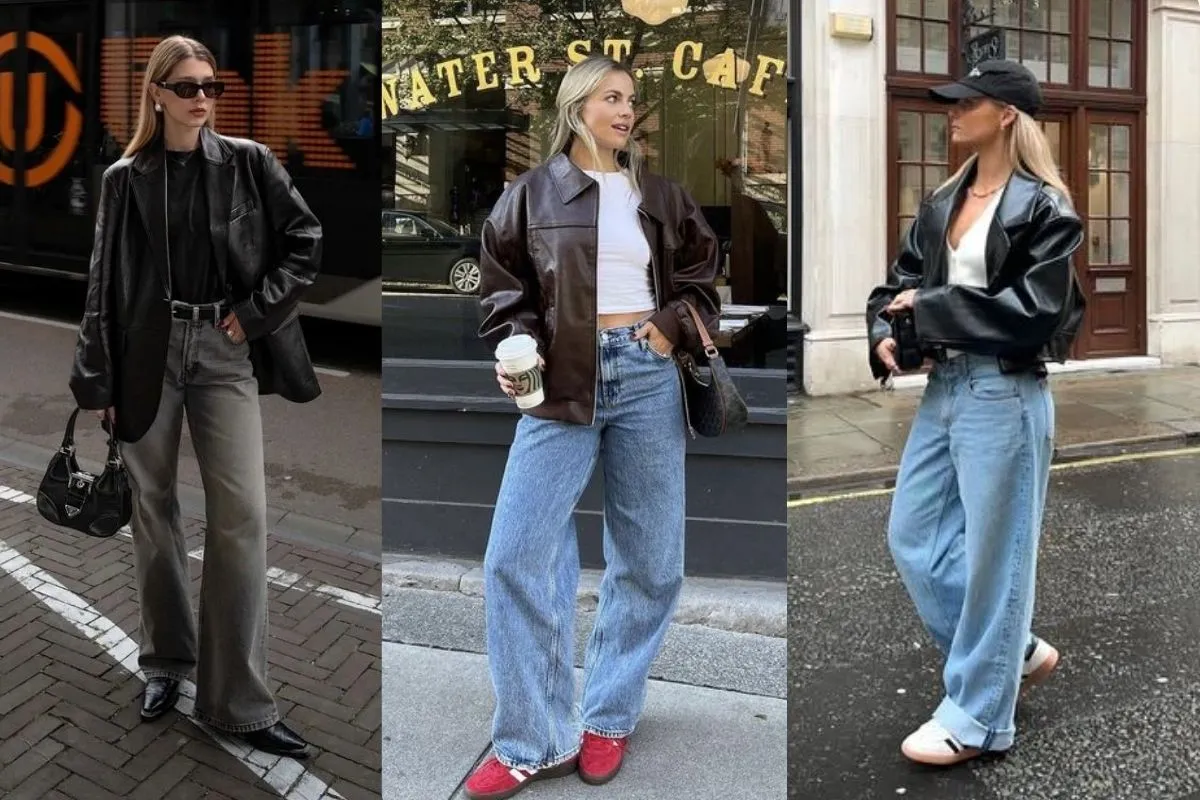 20+ Cách Phối Đồ Với Áo Khoác Da Nữ Sành Điệu Như Fashionista 2 Phối đồ với áo khoác da nữ và quần jeans