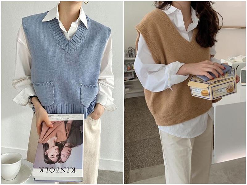 Phối đồ với chân váy dài hack dáng