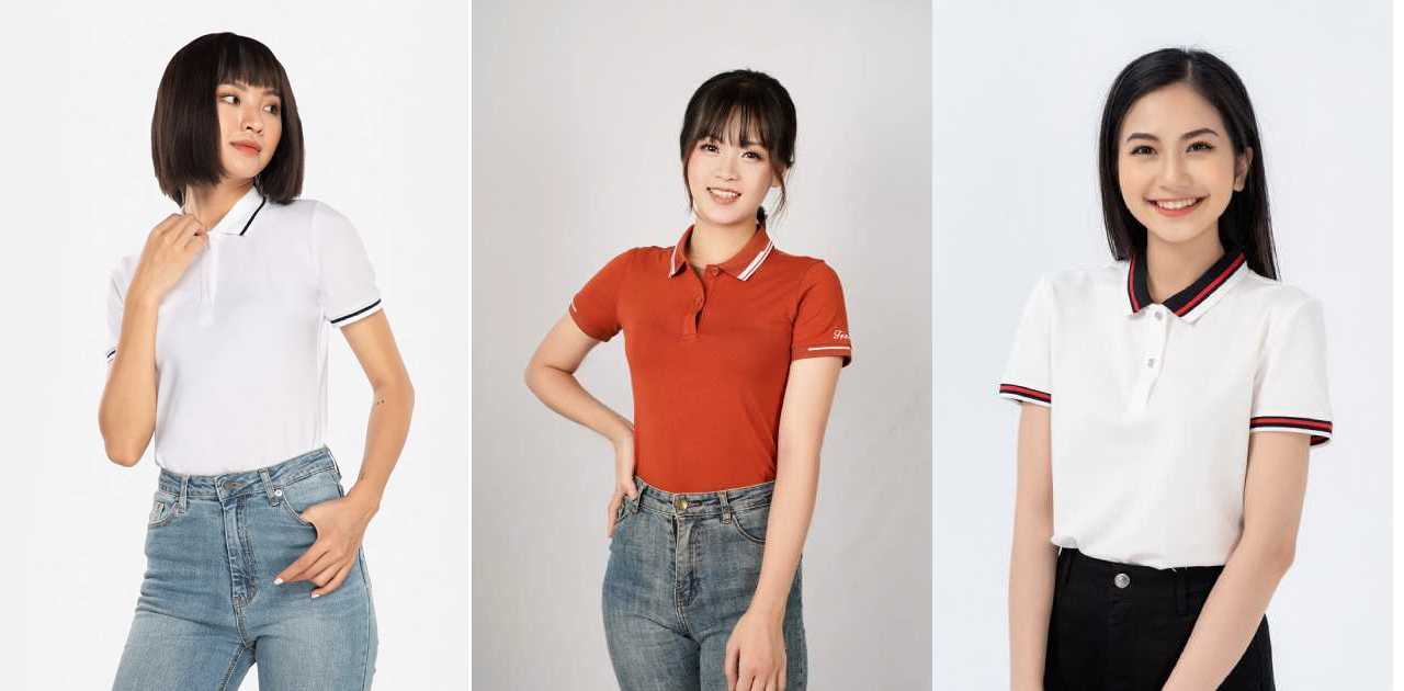 Phối đồ với áo polo nữ form rộng và quần jean