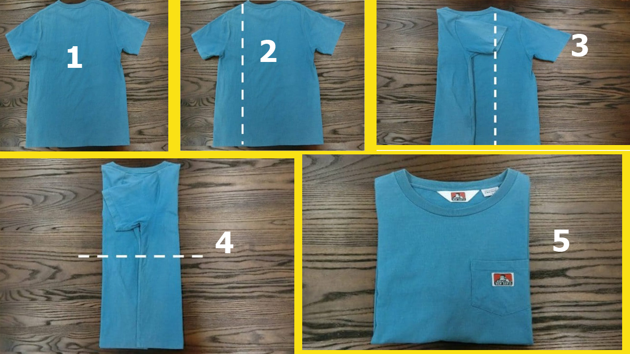 cách gấp áo thun
