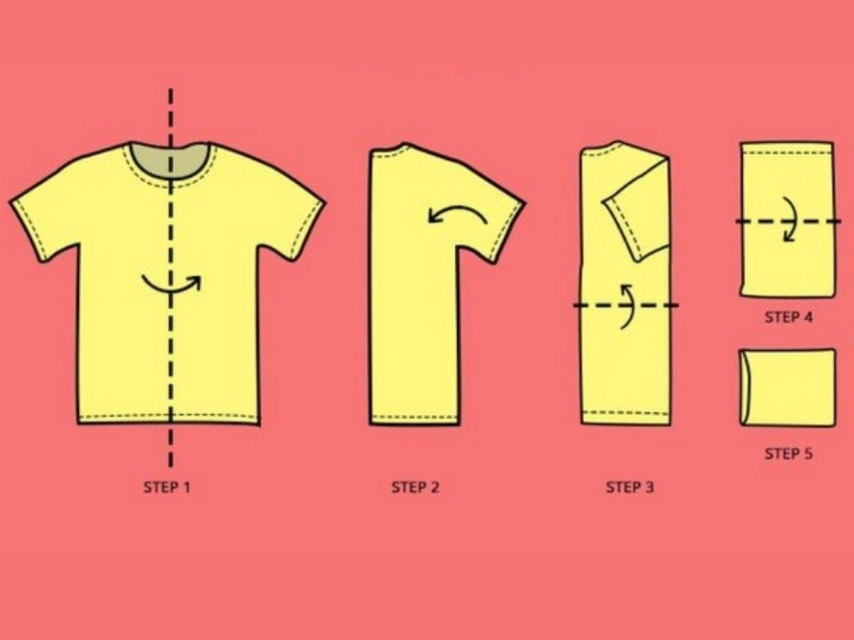 Cách gấp áo thun nhanh