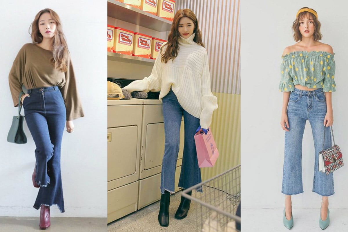 15+ Cách Phối Giày Với Quần Jean Nữ Chuẩn Fashionista 1 Phối giày với quần jean nữ ống rộng sành điệu