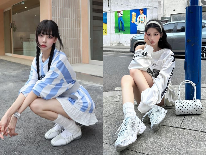 15+ Cách Phối Đồ Với Giày Thể Thao Trắng Nữ Sành Điệu 4 Phối đồ công sở với giày thể thao trắng