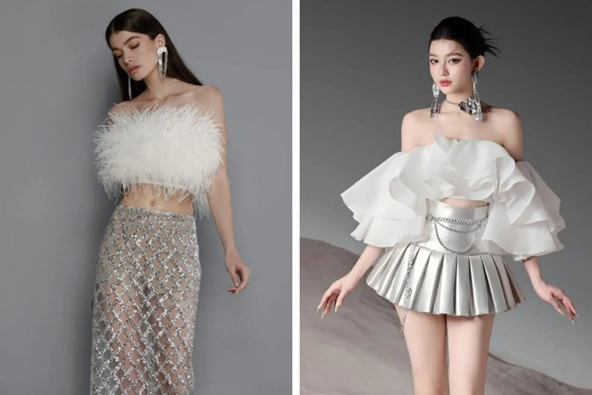 Màu bạc phối với màu gì để dự tiệc