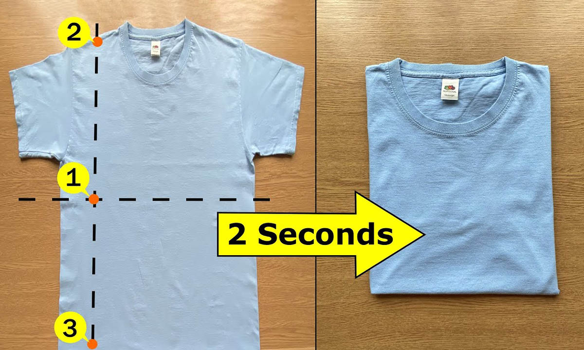 Cách xếp áo thun đi du lịch