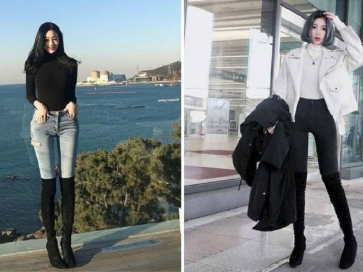 Mix đồ với boot cao qua gối