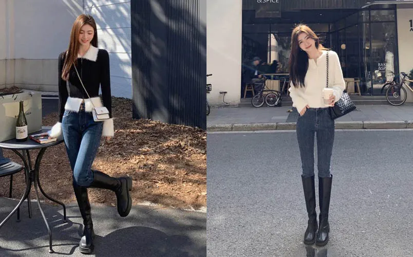 Phối đồ với boot màu đen đi tiệc