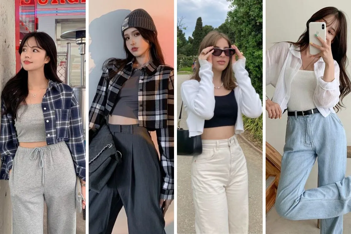 10+ Cách Mix Váy 2 Dây Với Áo Sơ Mi Chuẩn Fashionista 2 Mix váy 2 dây với áo sơ mi croptop
