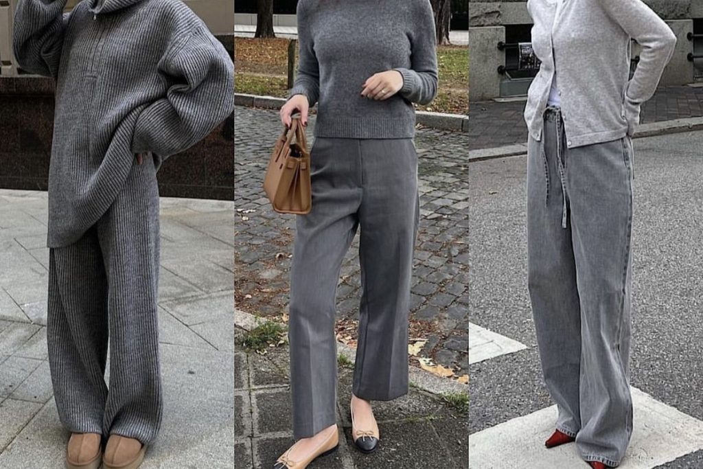 quan mau ghi xam phoi voi ao mau gi 2536