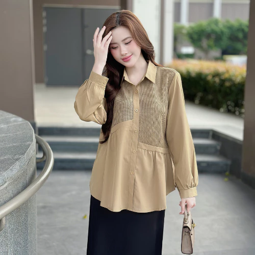 3 Mẫu Áo Sơ Mi Công Sở Nữ Cocolu Cao Cấp, Thanh Lịch 8 áo sơ mi công sở nữ Cocolu