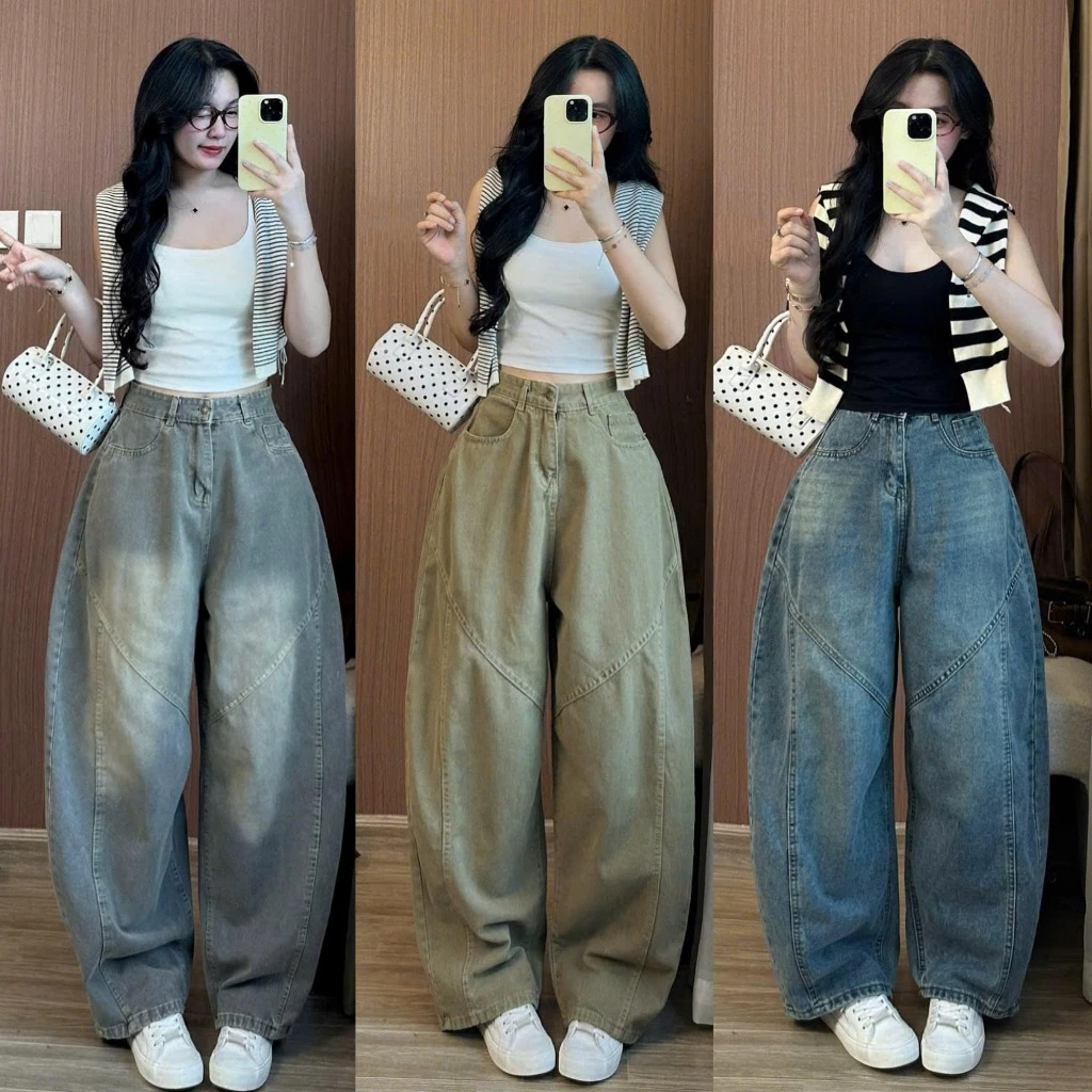 chất liệu quần jeans nữ ống suông