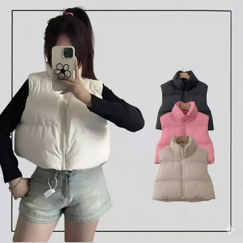 áo phao gile nữ dáng ngắn