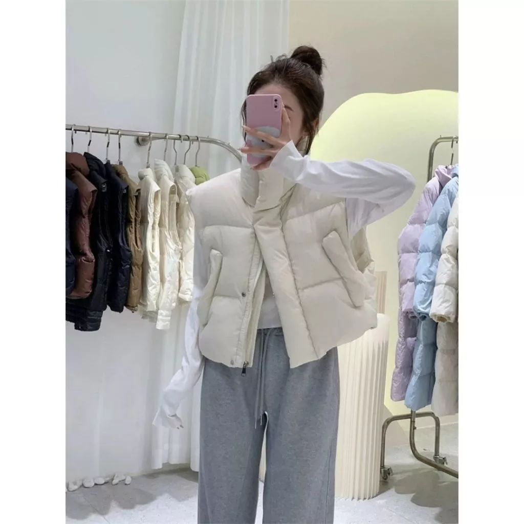 phối đồ sành điệu với áo phao gile