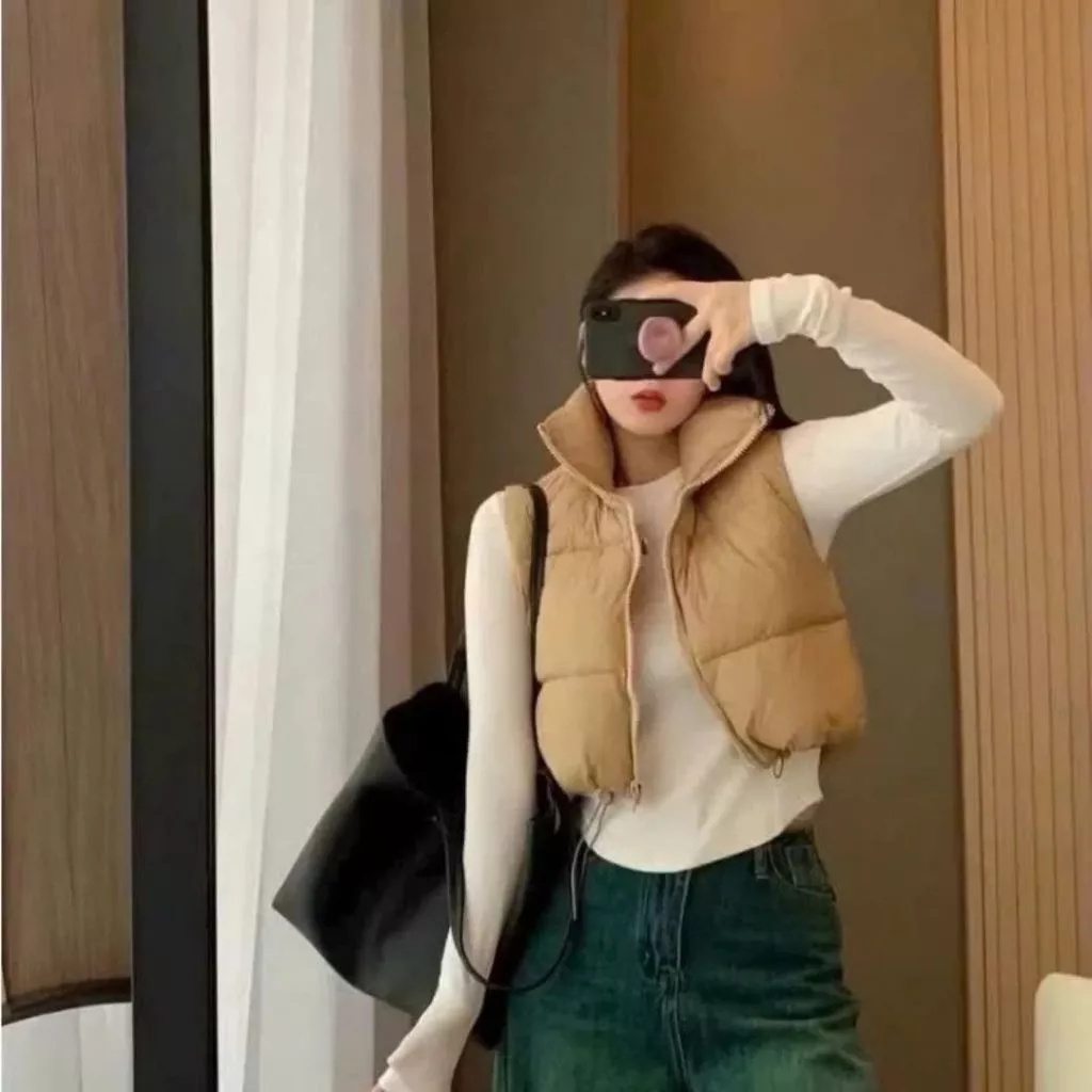 áo phao gile nữ phong cách năng động