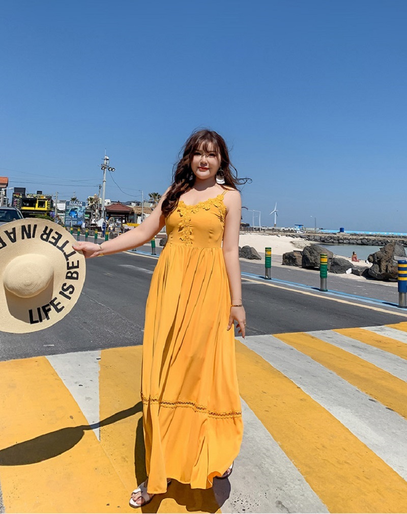 Váy sơ mi đi biển cho người béo