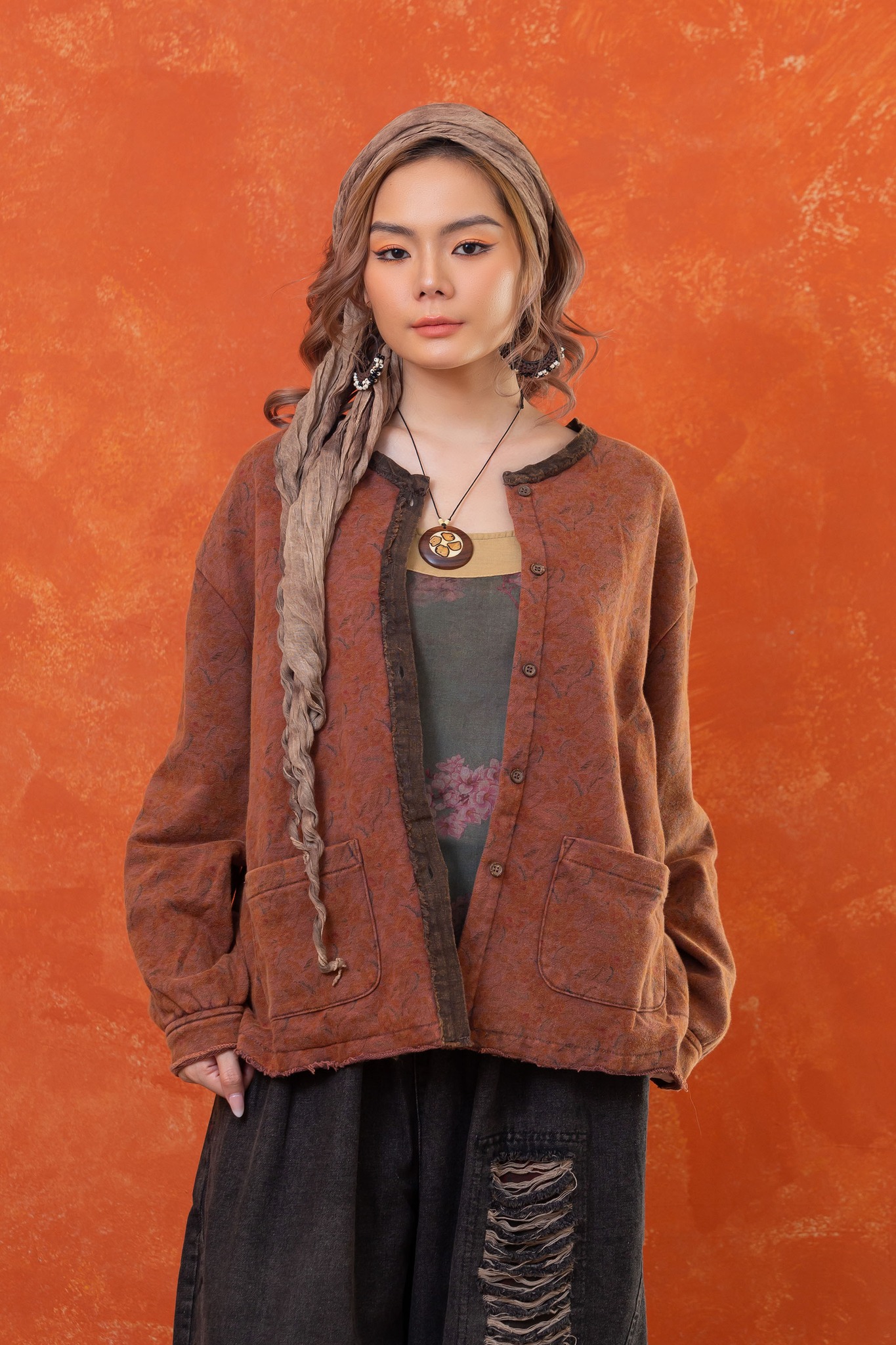 Phối đồ phong cách nâu đất bohemian