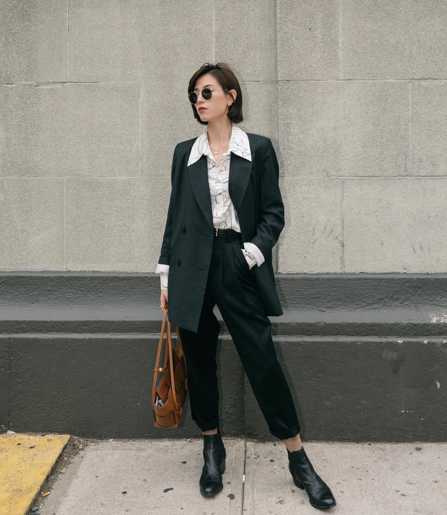 Phối đồ đen nữ thanh lịch