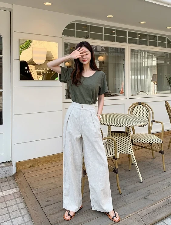 Phối đồ với quần đũi nữ màu trắng