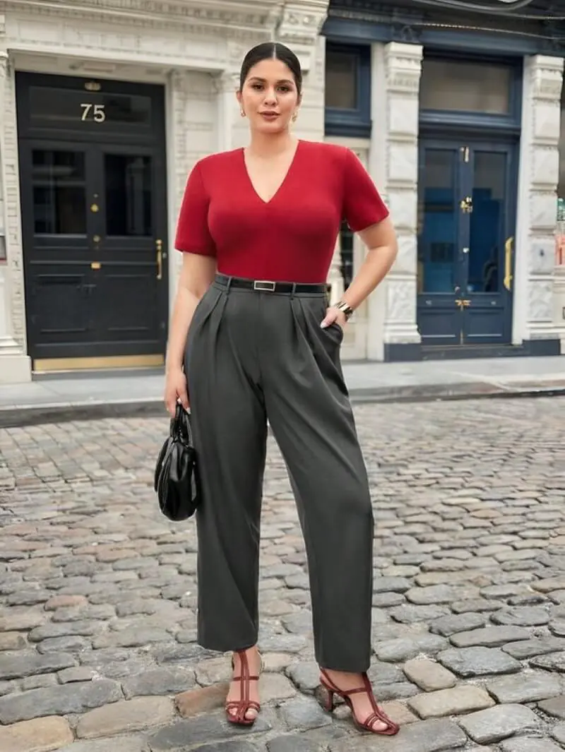 Màu đỏ phối với màu xám hiện đại