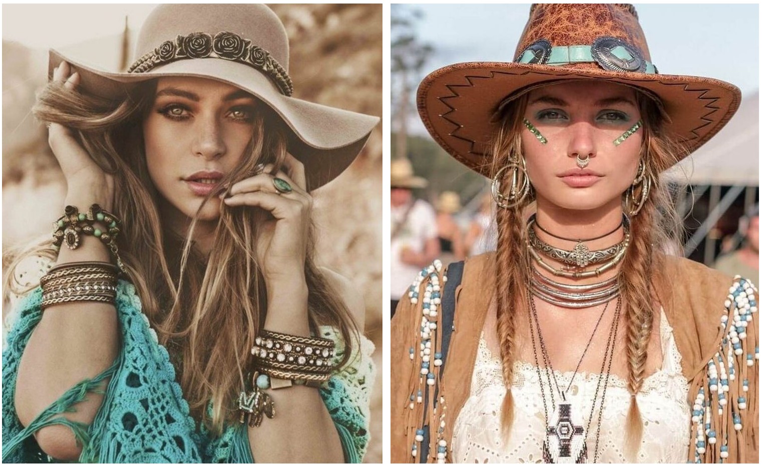 Layering trang phục nâu đất bohemian
