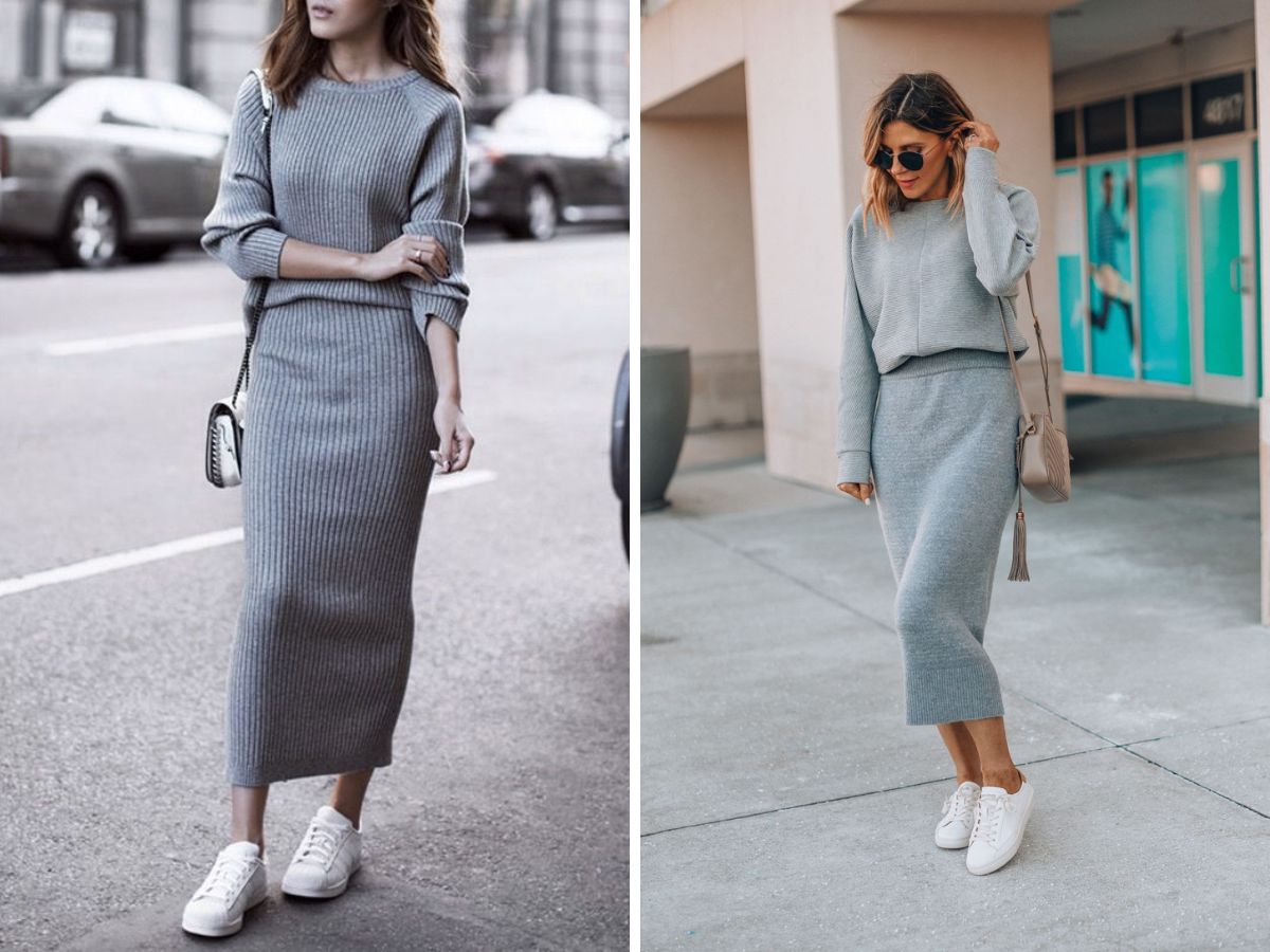 15+ Cách Mix Đồ Với Giày Thể Thao Nữ Mùa Đông Sành Điệu 5 Outfit mùa đông với giày thể thao và đồ da