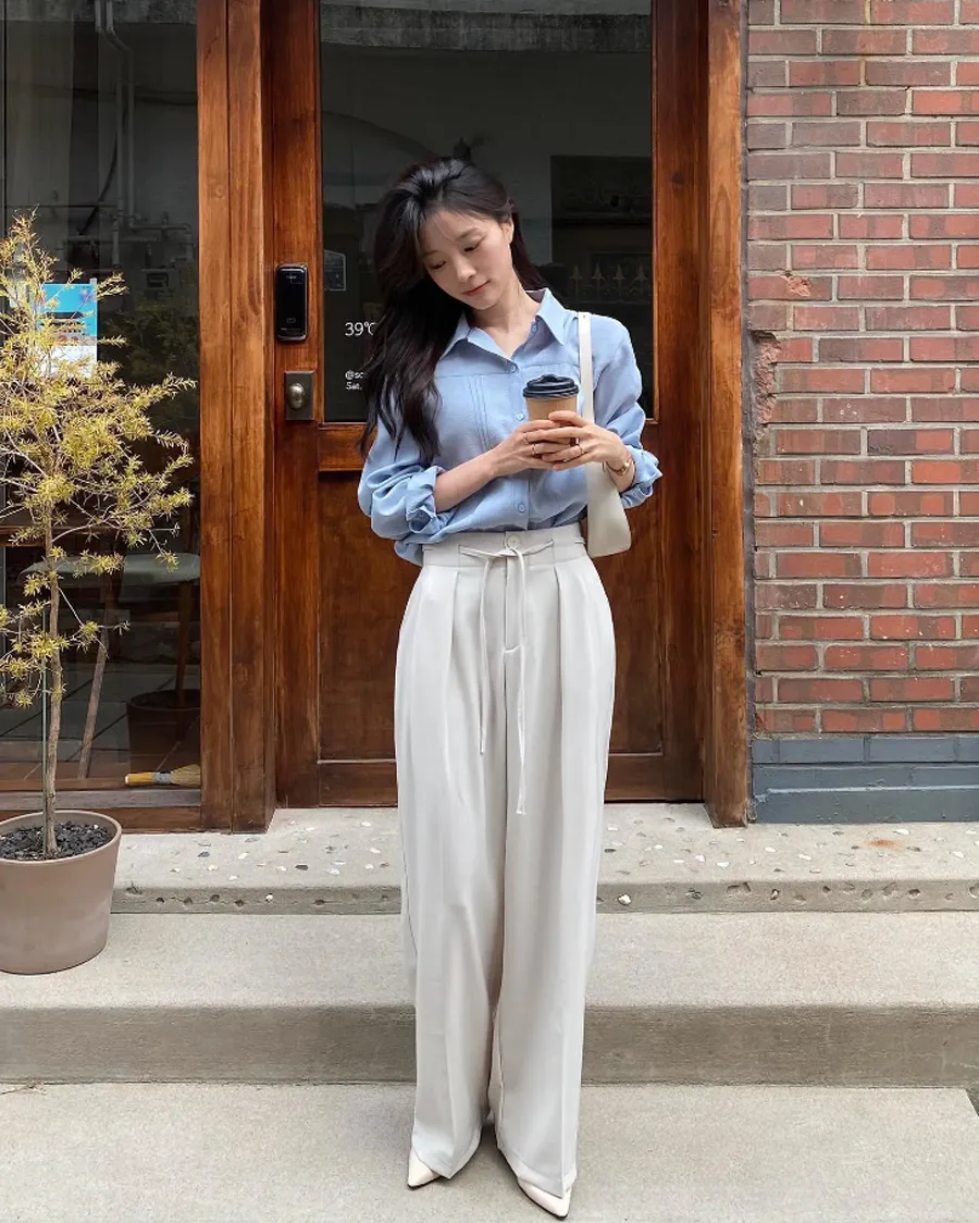 cách sơ vin áo sơ mi rộng nữ