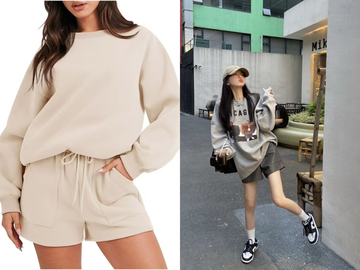 phối đồ quần short jean mùa đông