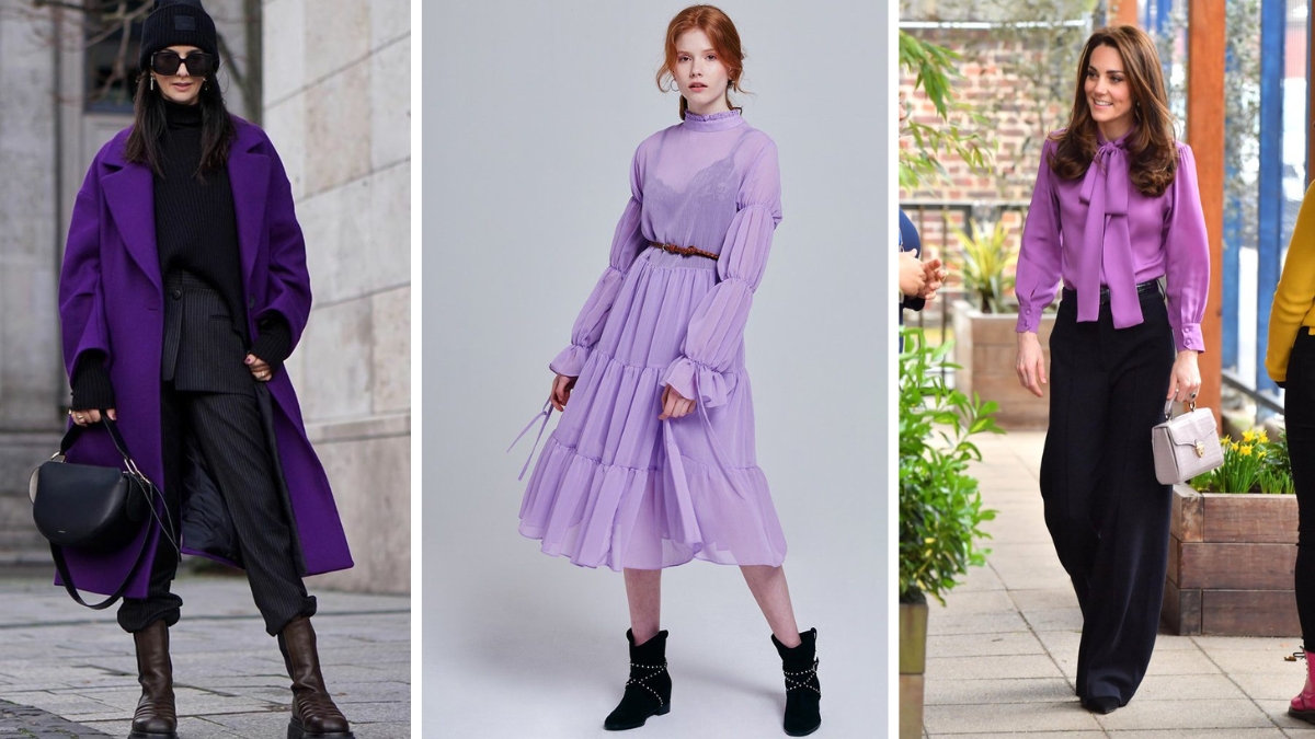 Phối đồ màu tím cho nam