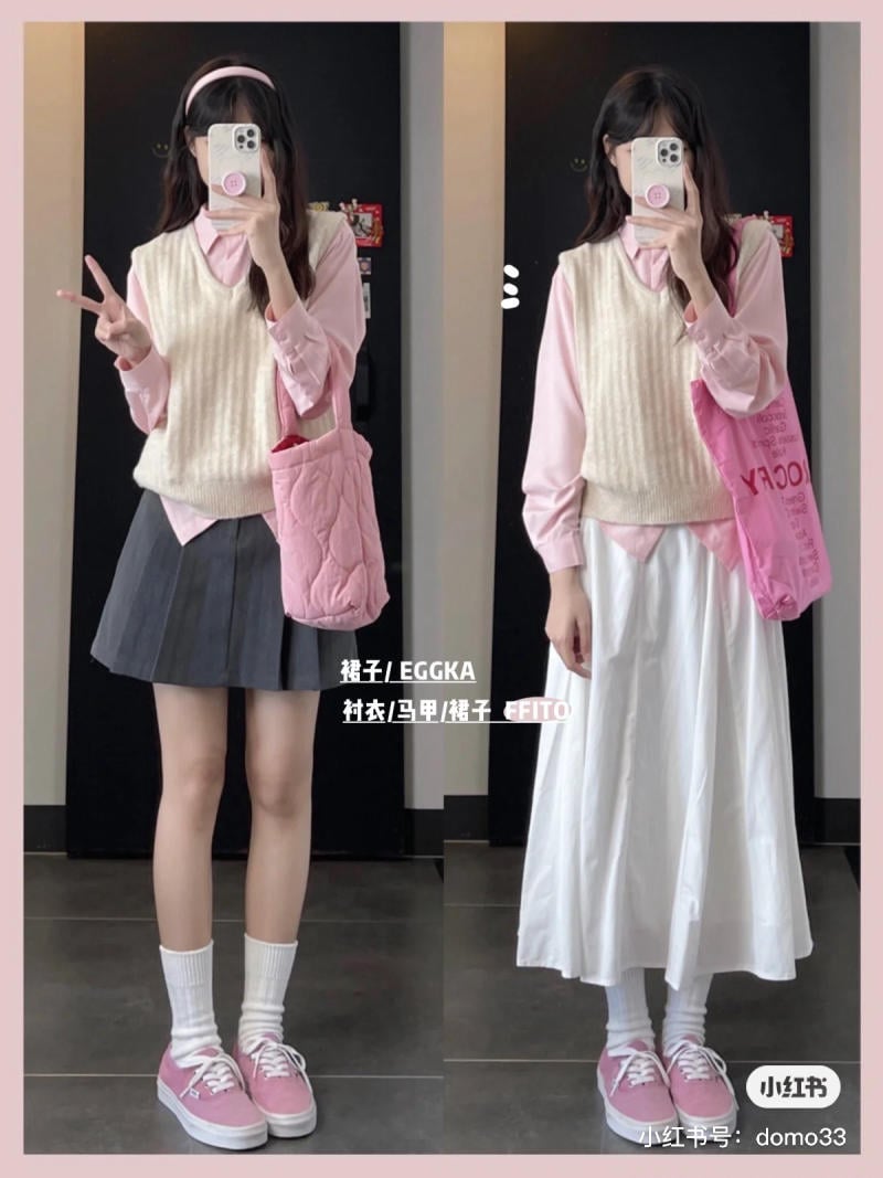 Bí Quyết Phối Đồ Thu Đông Nữ Đẹp Cho Mọi Vóc Dáng 2 Phối đồ thu đông nữ với áo cardigan