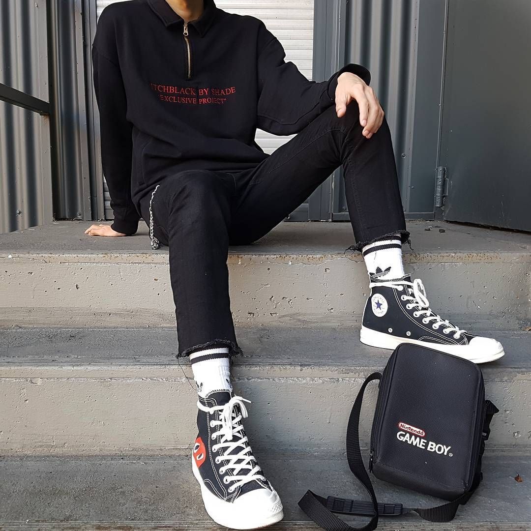 Cách phối đồ với giày converse cổ cao nữ và quần jean