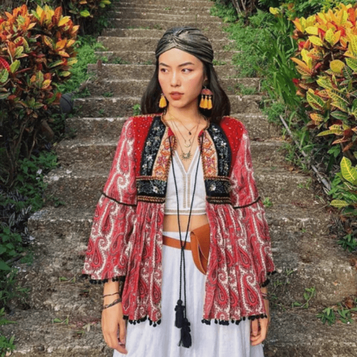 Trang phục bohemian đi biển