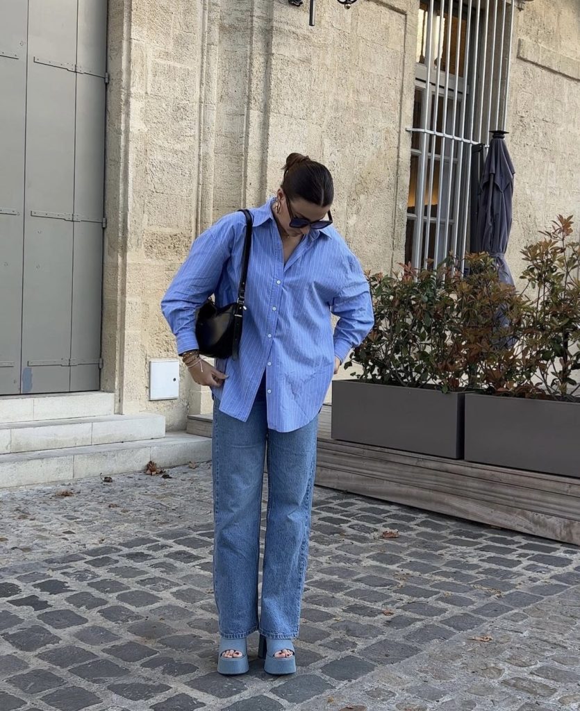 10+ Cách Phối Đồ Với Áo Sơ Mi Xanh Dương Nữ Thanh Lịch 17 sm anh 1 1689775857641307282004