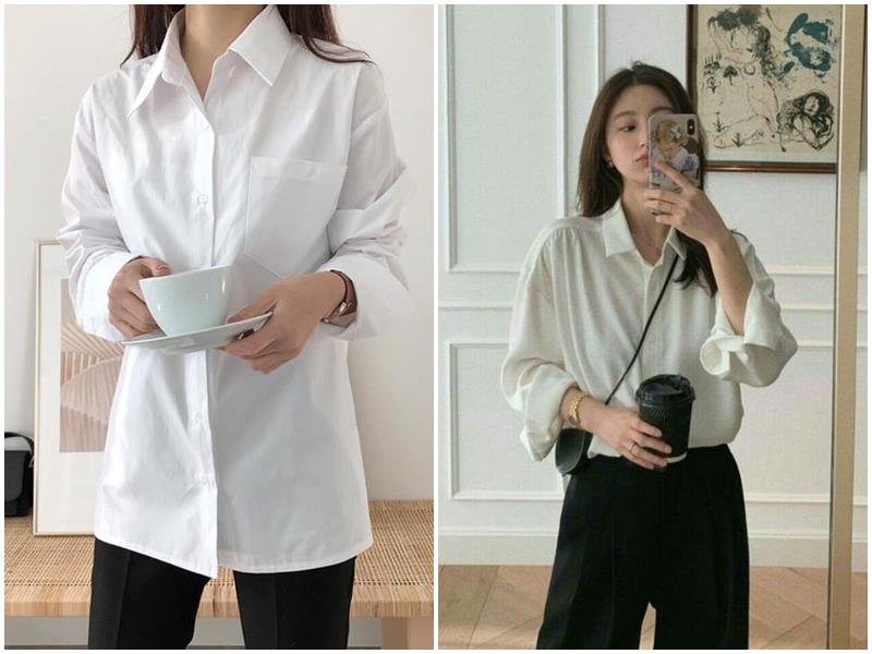 Phối đồ với áo sơ mi tay dài nữ công sở