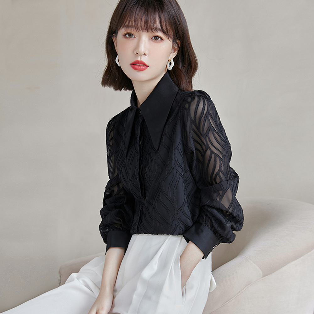 Áo sơ mi ren kiểu hàn quốc