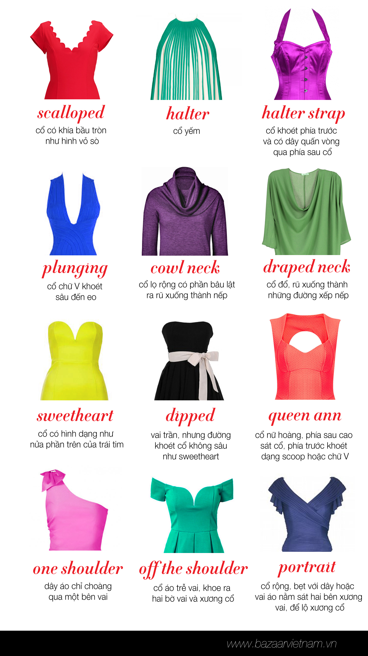 Tổng hợp các loại cổ áo nữ đẹp