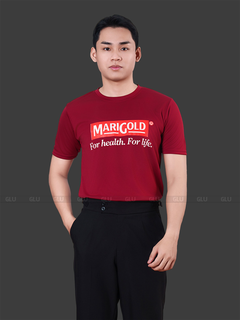 99+ Mẫu Áo Đồng Phục Màu Đỏ Đẹp, Chuyên Nghiệp Nhất 2 Áo thun đồng phục màu đỏ cổ tròn