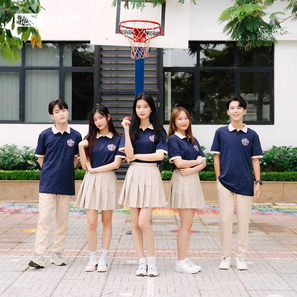 99+ Mẫu Áo Lớp Màu Xanh Đen Đẹp, Độc Lạ & Báo Giá 6 Đồng phục lớp màu xanh đen có cổ