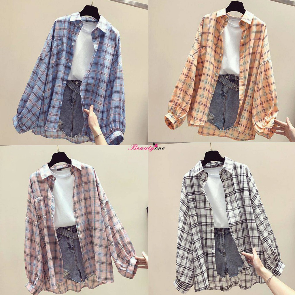 15+ Mẫu Áo Sơ Mi Kẻ Sọc Đẹp Xu Hướng Kèm Cách Phối Đồ 3 Áo sơ mi kẻ sọc oversize chuẩn style Hàn Quốc