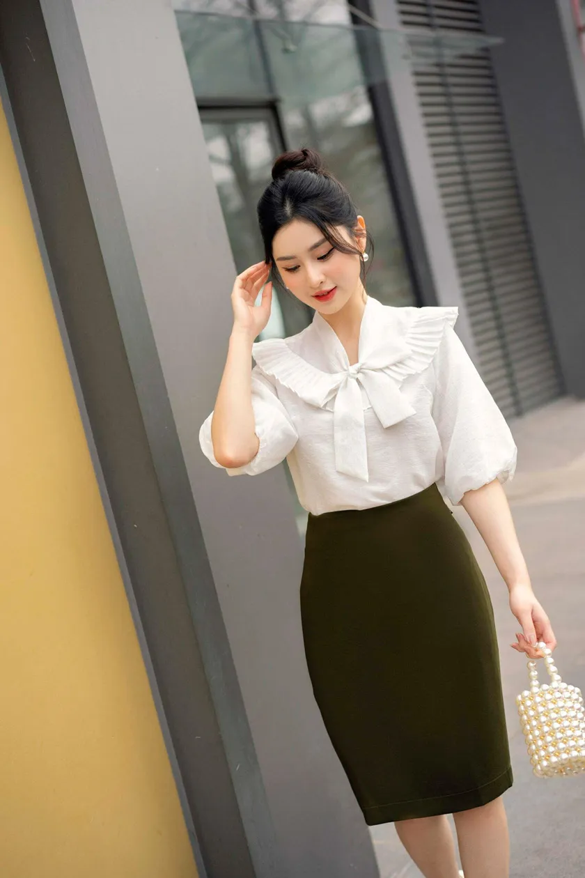 Áo sơ mi nữ tay lỡ kiểu Hàn Quốc