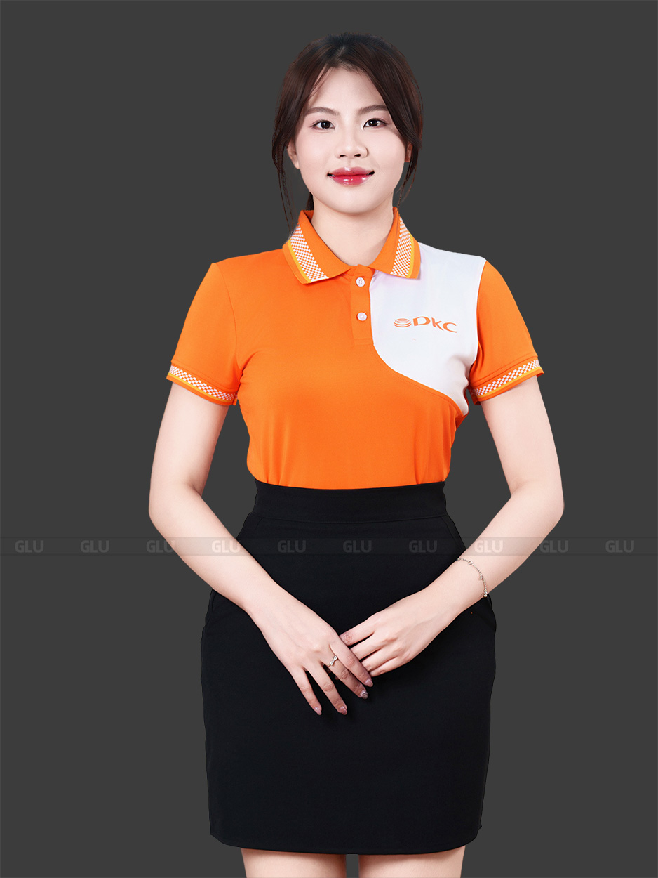 Mẫu áo thun đồng phục màu cam
