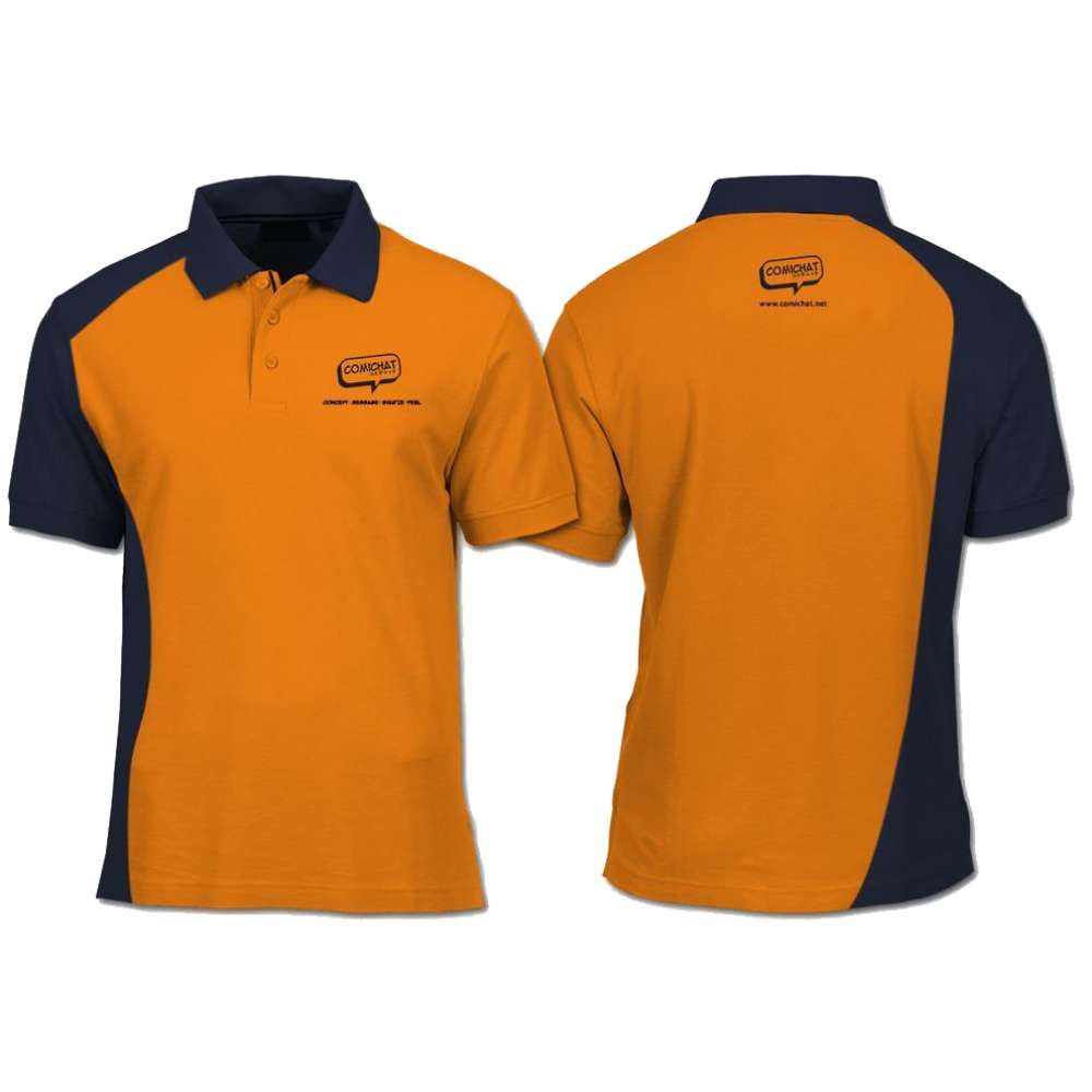 Đồng phục màu cam in logo