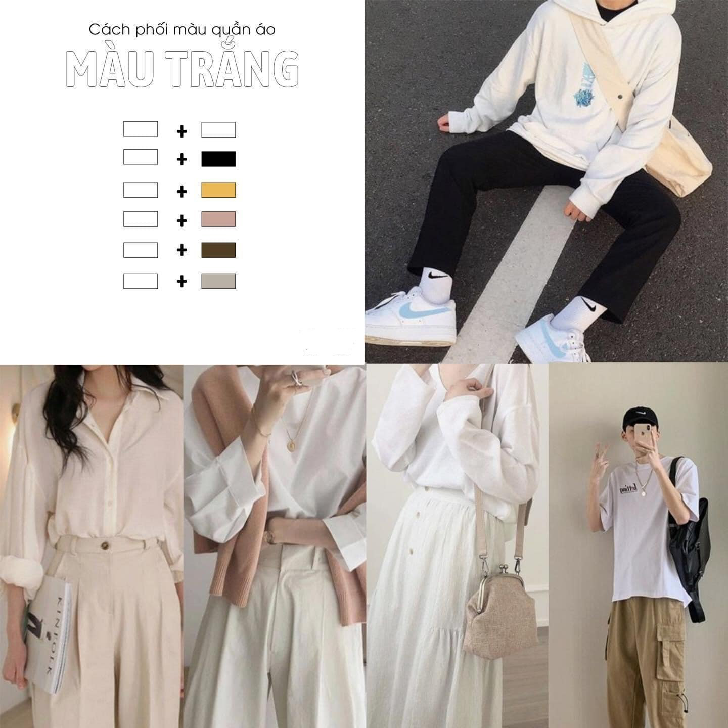 Bảng phối màu quần áo nữ