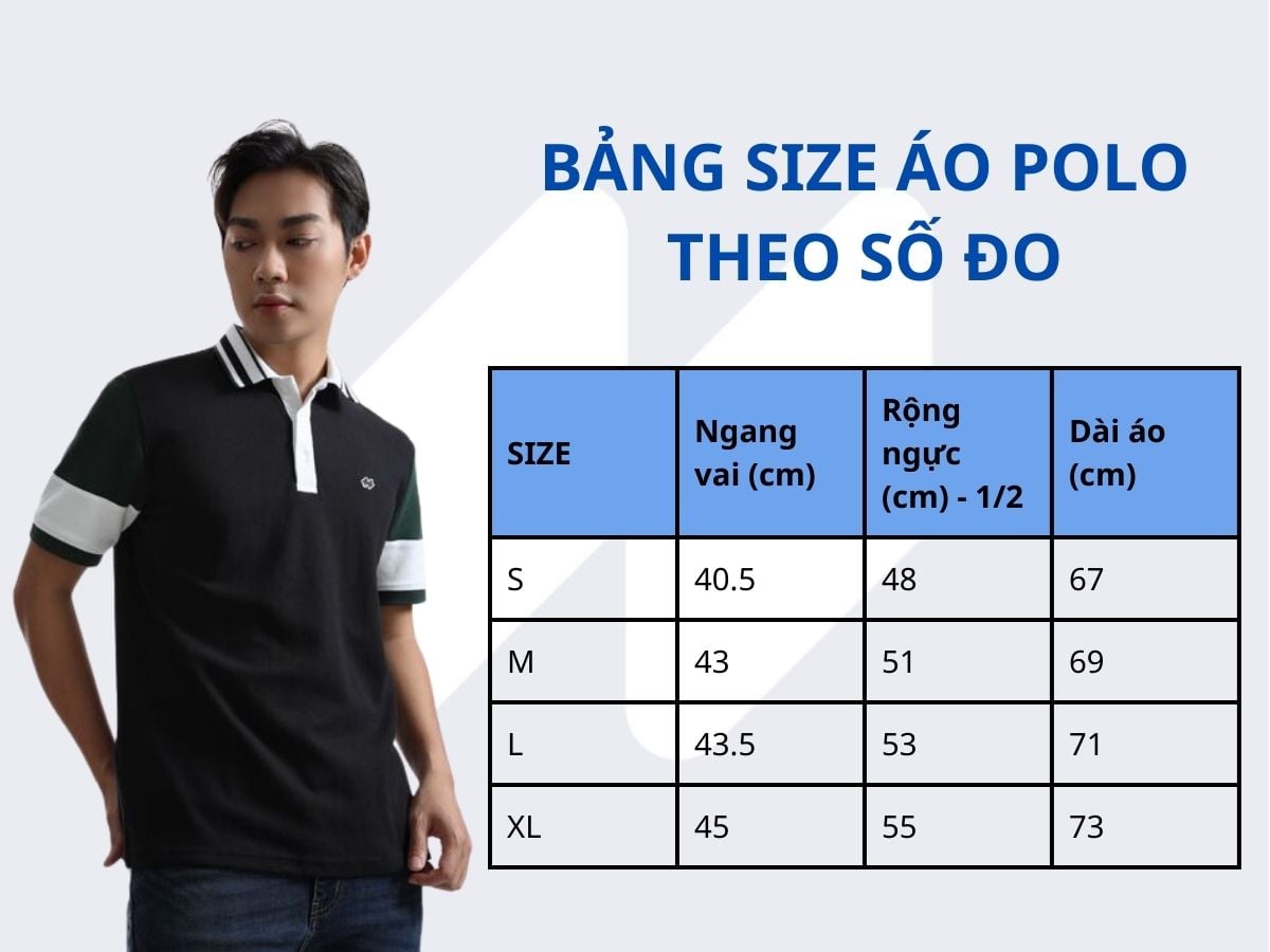 chọn size áo polo theo số đo