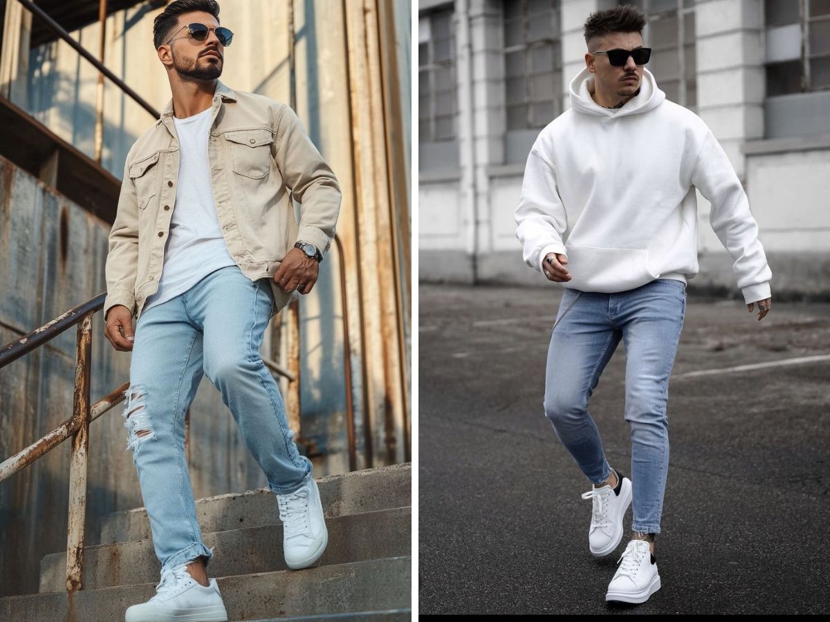 20+ Cách Phối Đồ Với Giày Trắng Nam Sành Điệu 1 Cách phối đồ với giày trắng nam