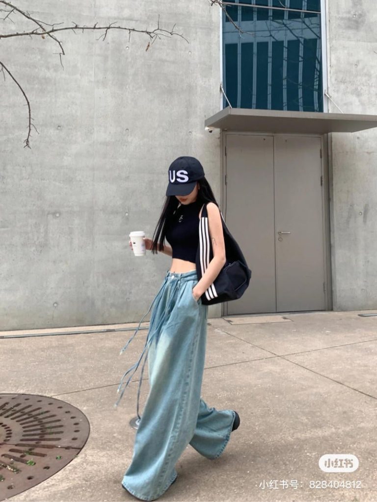 Quần Jean Ống Rộng Phối Với Áo Gì? 20+ Tips Hack Dáng 11 cach phoi do voi quan jean ong rong 24 931eb2e51c4b40ac916cc442f256bf1c