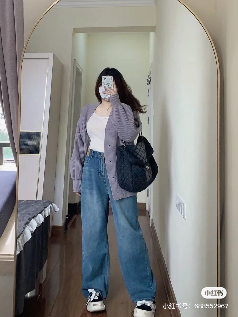 phối đồ mùa đông cho người béo